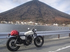 CB400SSと男体山